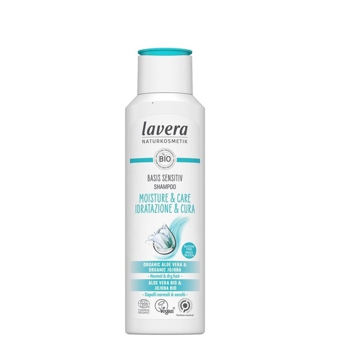 Sampon hidratare si ingrijire, Lavera, Basis Sensitiv, pentru par normal sau uscat, 250 ml