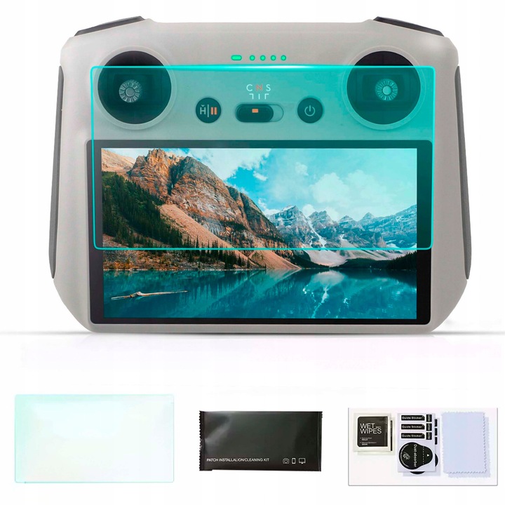 Комплект от 3 защитни стъклени капака, GearPro, 9H, за дистанционно управление, съвместим DJI RC 2, Mini 3 Pro, Mini 4 Pro, Air 3, прозрачен