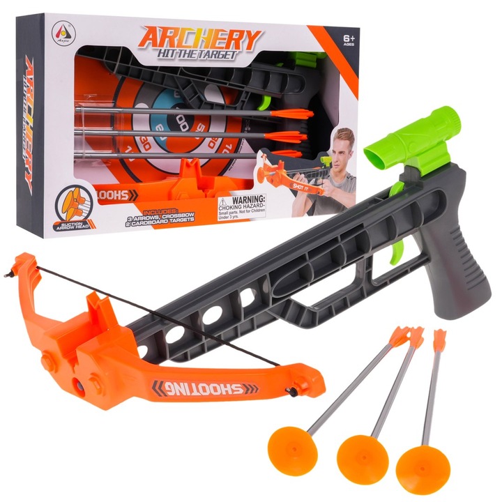 Set arbaleta/3 sageti, Archery, Varsta 6+, Multicolor