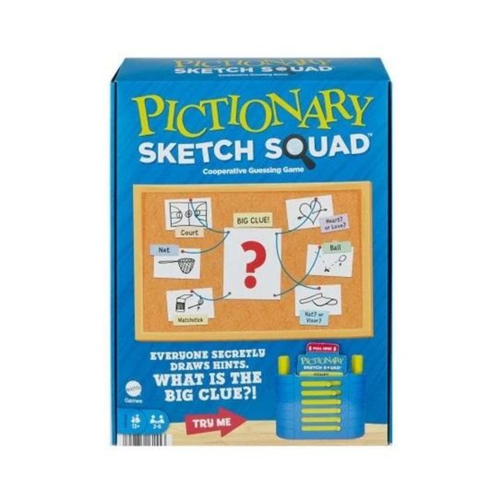 Mattel Pictionary Sketch Squad Társasjáték, többszínű