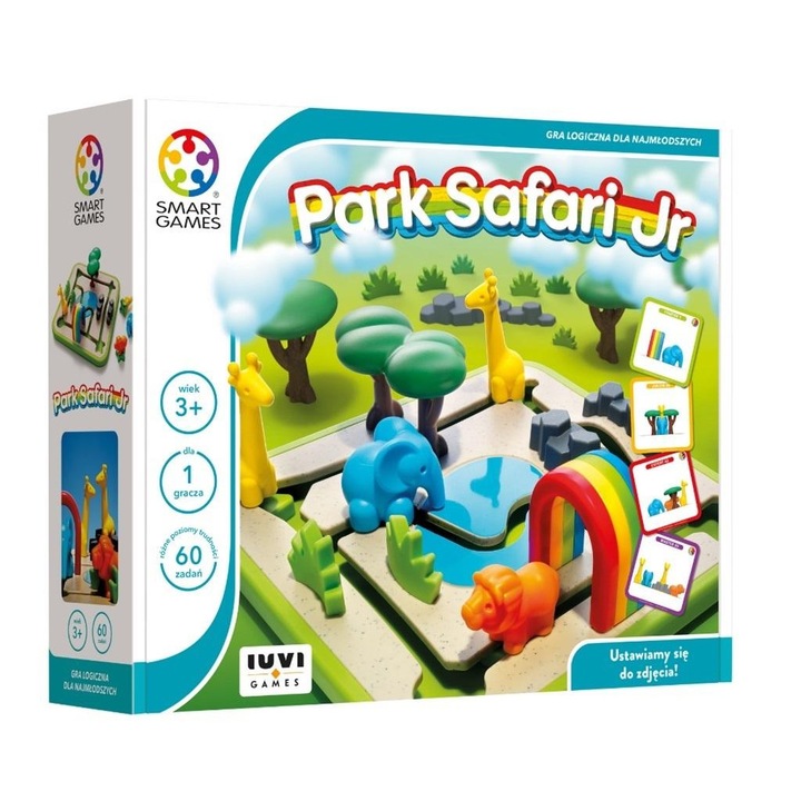 Игра за памет и интелигентност, IUVI, Park Safari Jr, 60 задачи, многоцветна