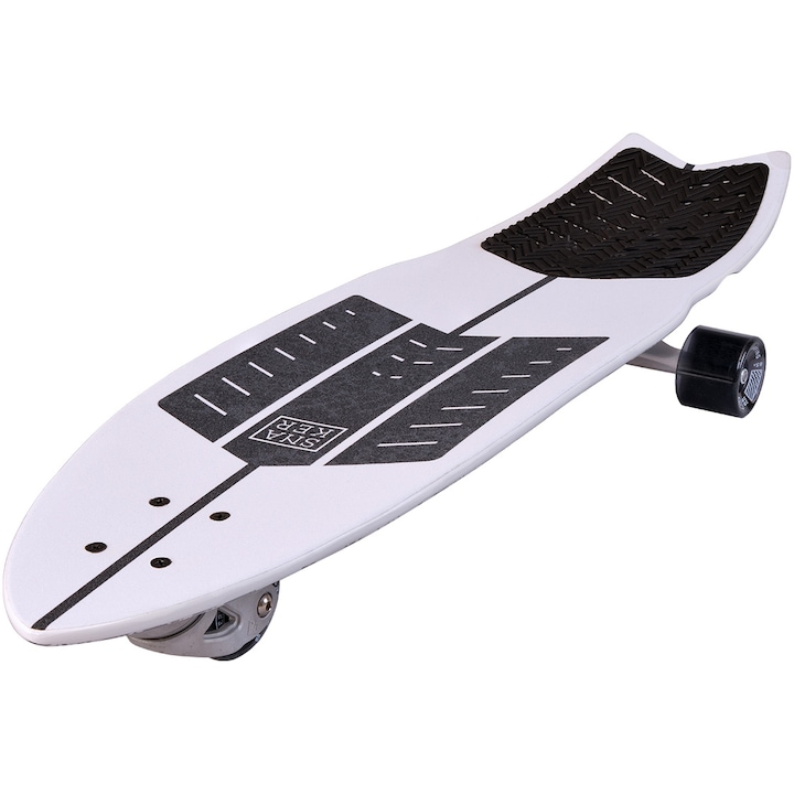 Surf Skate STREET SURFING White Striker gördeszka, 91 x 24 cm, Abec-9, fehér