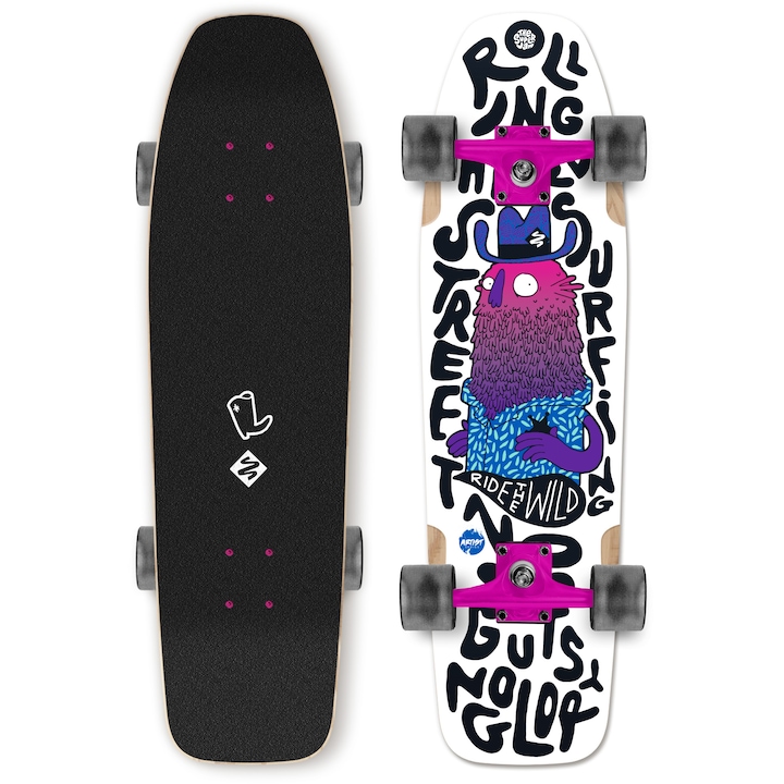 Скейтборд Street Surfing Double Kick Freeride 31'' Ride The Wild