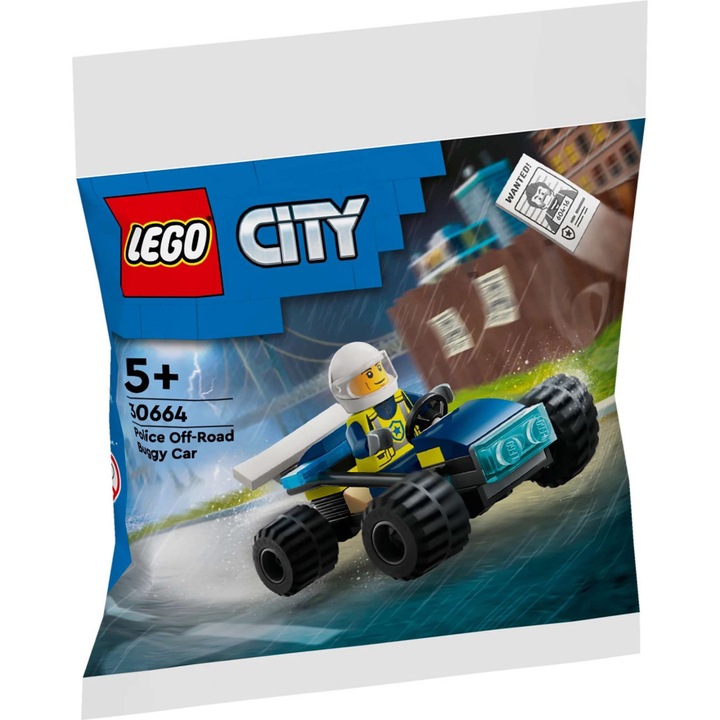 Комплект LEGO Buggy за офроуд градска полиция, 35 части, многоцветен
