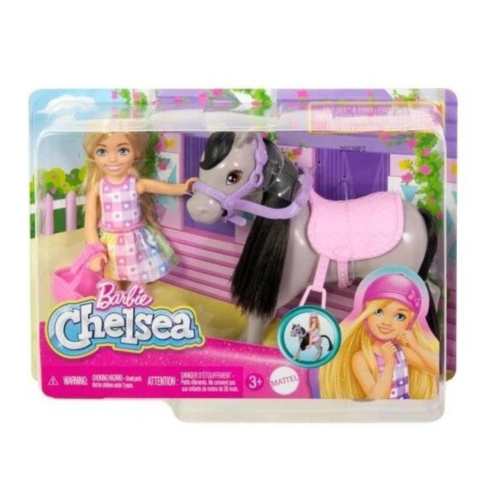 Кукла Mattel Barbie Fashionistas Chelsea, розова, с пони