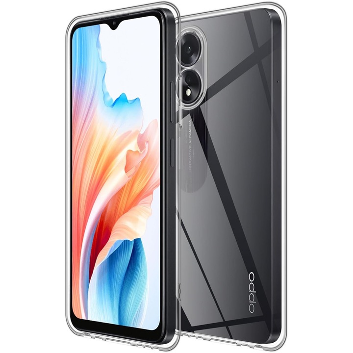 360 fedél kompatibilis az Oppo A78 4G - V2 átlátszó elől és hátul