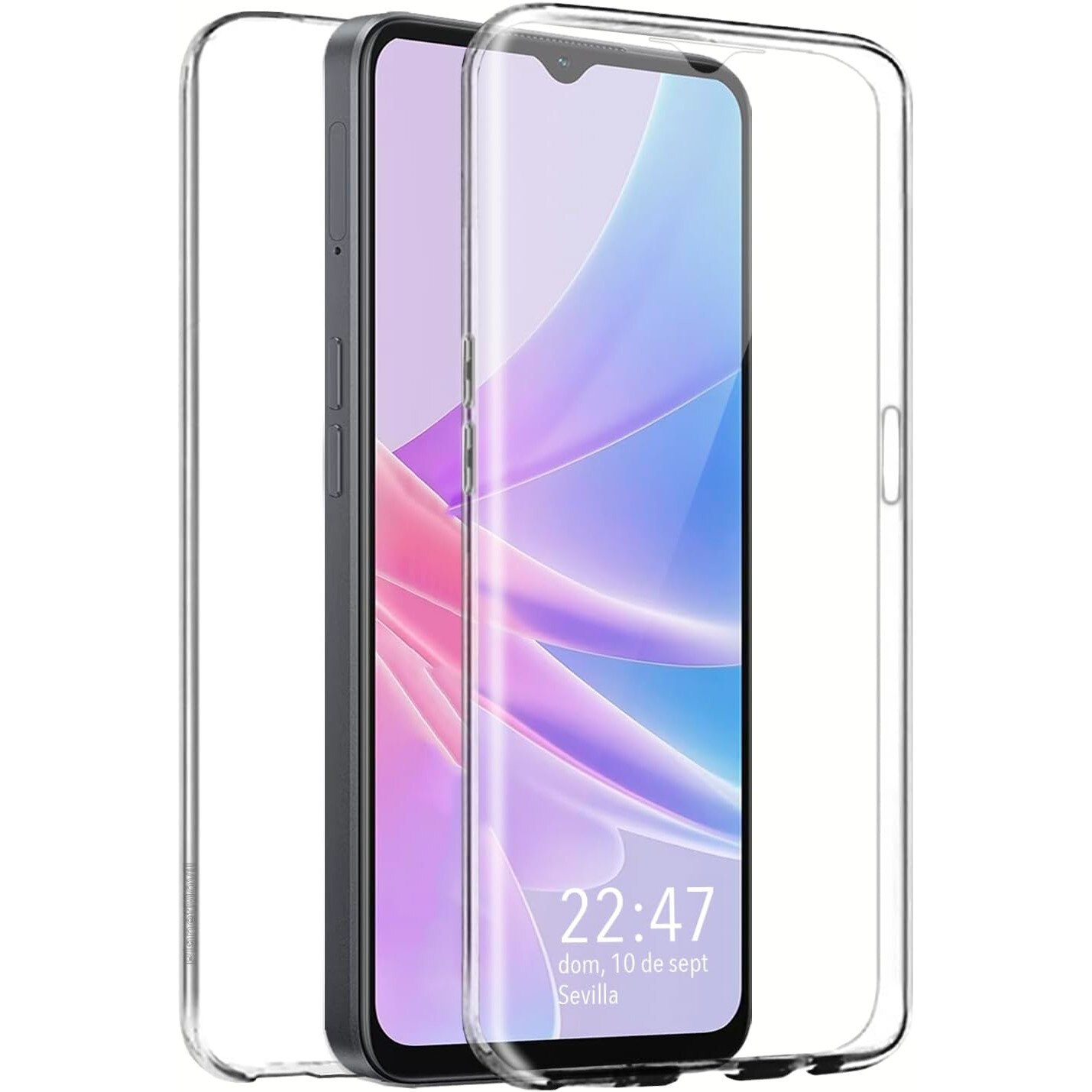 Husa 360 compatibila cu Oppo A98 - V2 Transparent fata si spate