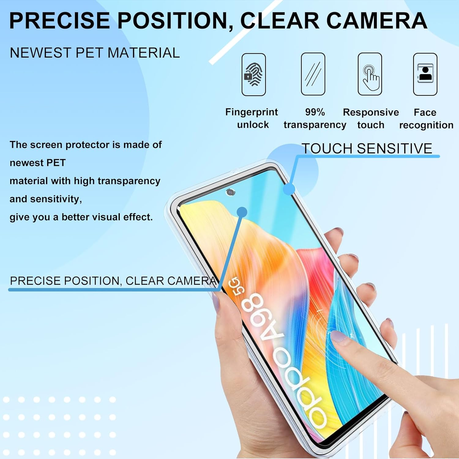 Husa 360 compatibila cu Oppo A98 - V2 Transparent fata si spate