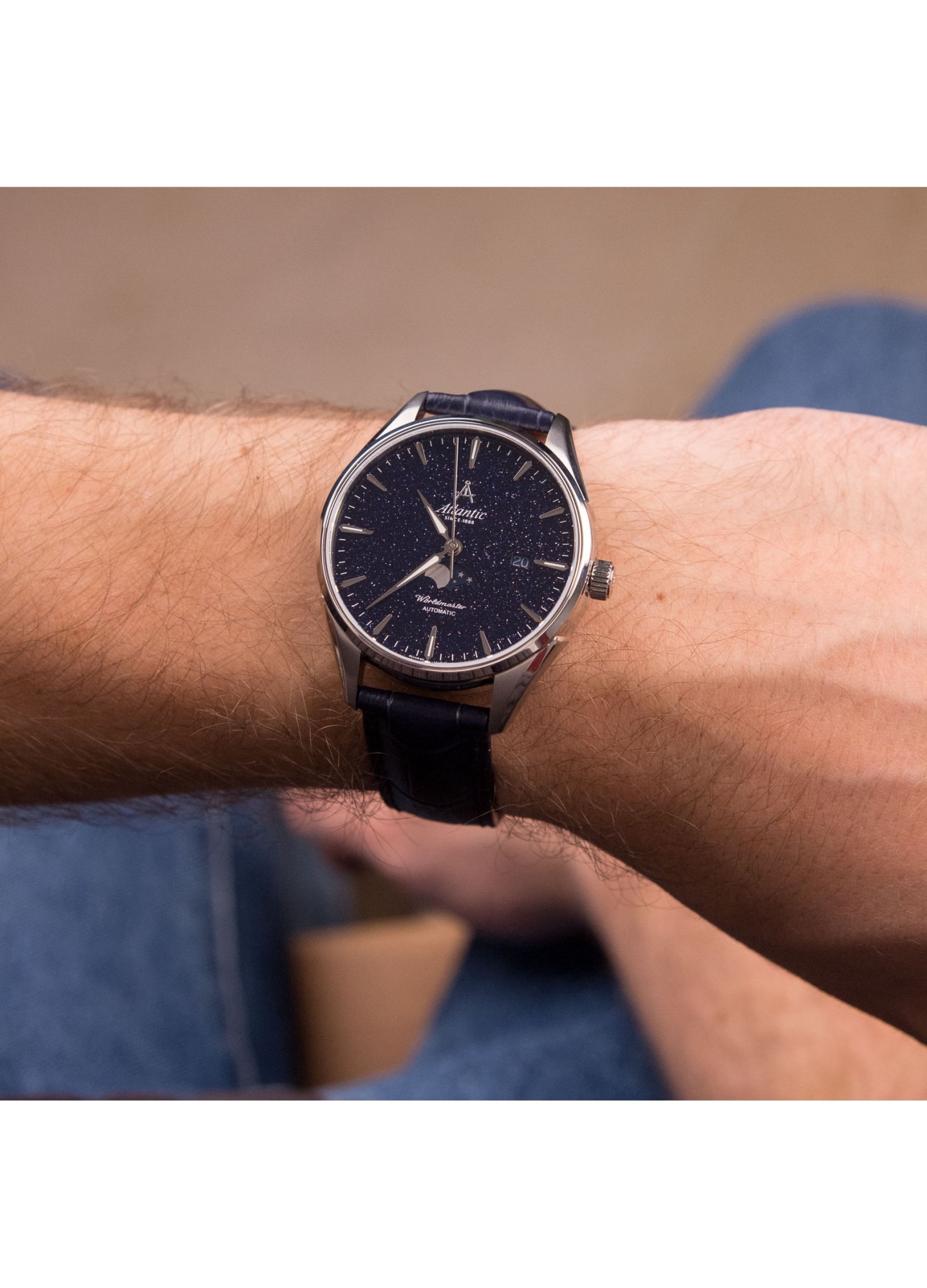 Ceas Atlantic Worldmaster Nightsky, Automatic, Faza Lunara, Curea