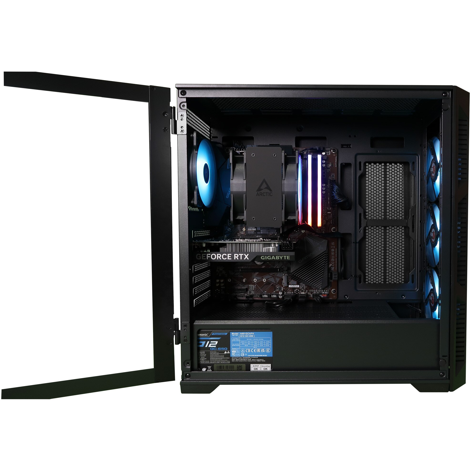 Sistem Desktop PC Gaming A+ cu procesor AMD Ryzen™ 5 5600 pana la