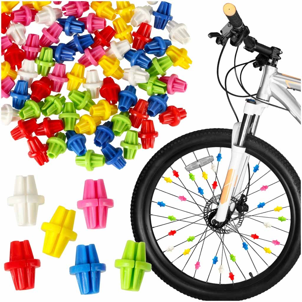 bikadeko❤︎‬① Set 72 margele decorative pentru spite bicicleta, 2x1.5cm