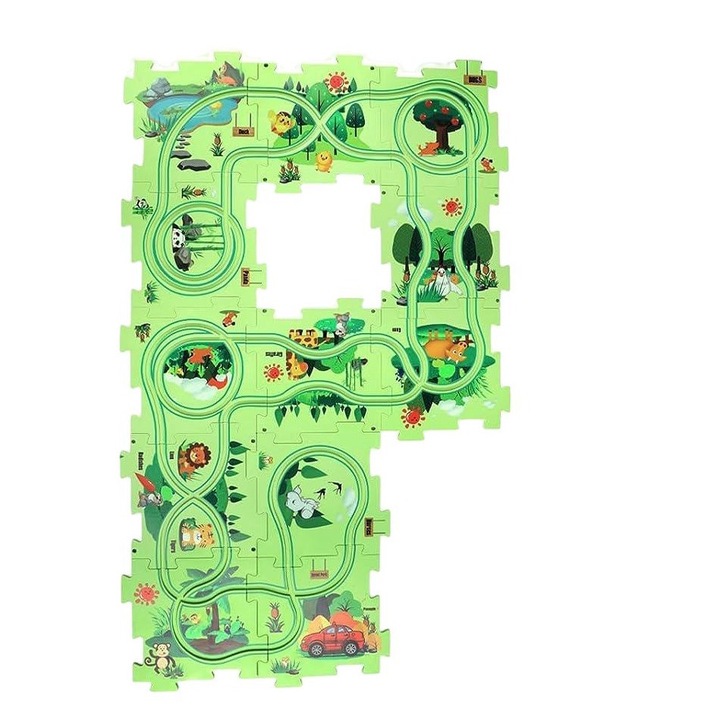 Детски пъзел, LYCENXI, Мултифункционален, 3-5 години, Зелен