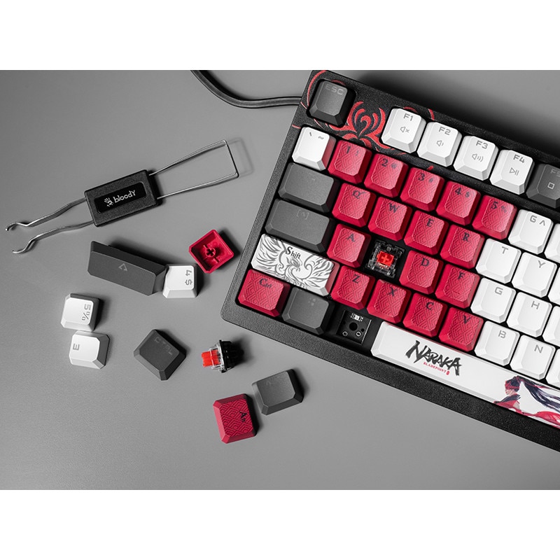 Tastatura gaming, A4Tech, S98 Naraka, BLMS Red Switches, RGB, 98 taste ...
