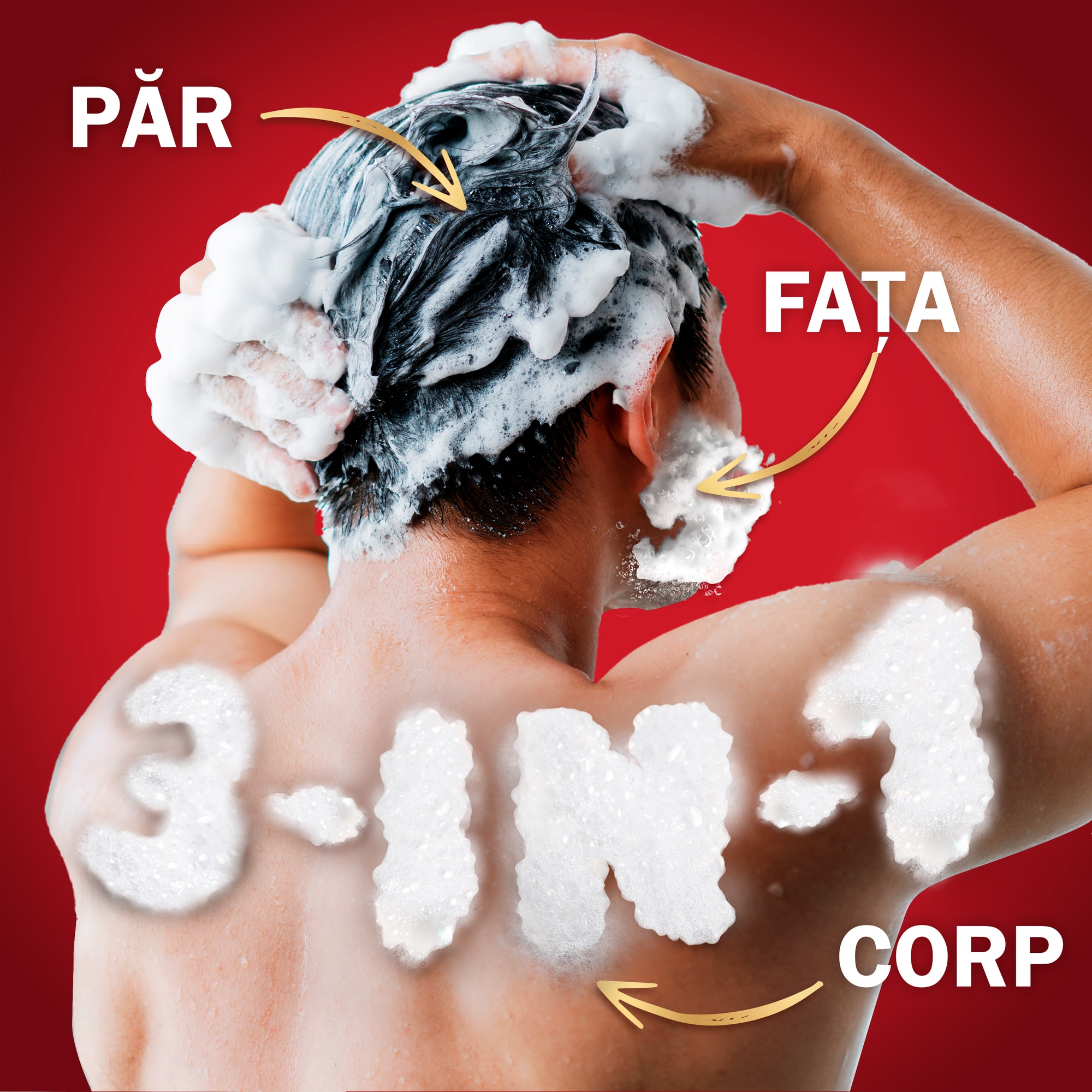 Gel de dus si sampon 3–in-1 Old Spice Bearglove pentru corp, par