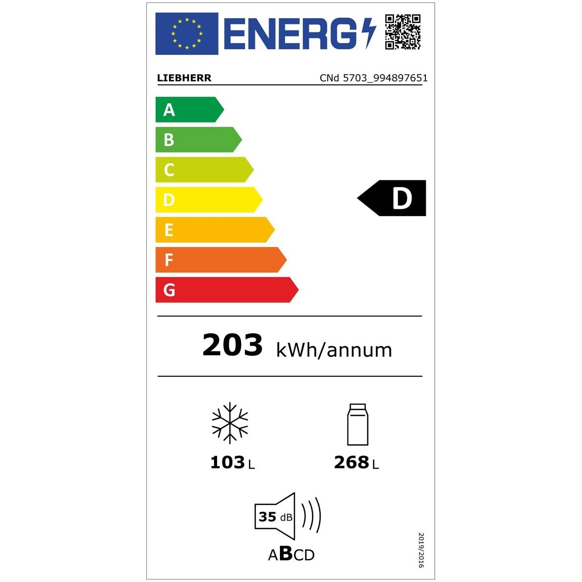 Combina frigorifica Liebherr CNd 5703, 371 l, No Frost, EasyFresh