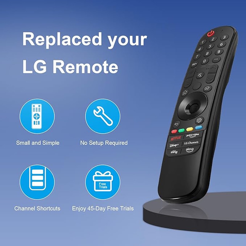 Telecomando Universale Sostitutivo MR23GA AKB76043102 Per TV LG 2023 (es. 86QNED80), Infrarossi, Nero