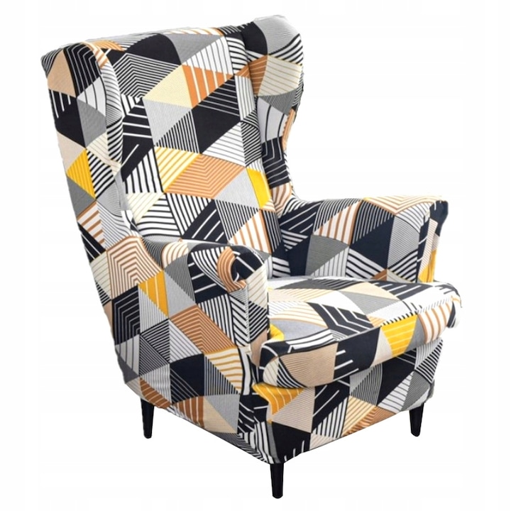 Husa pentru scaun, Ubieramy Meble, Imbracarea mobilierului, Universal, Elastic, Velur, Protectie impotriva murdariei, 100 cm, Multicolor