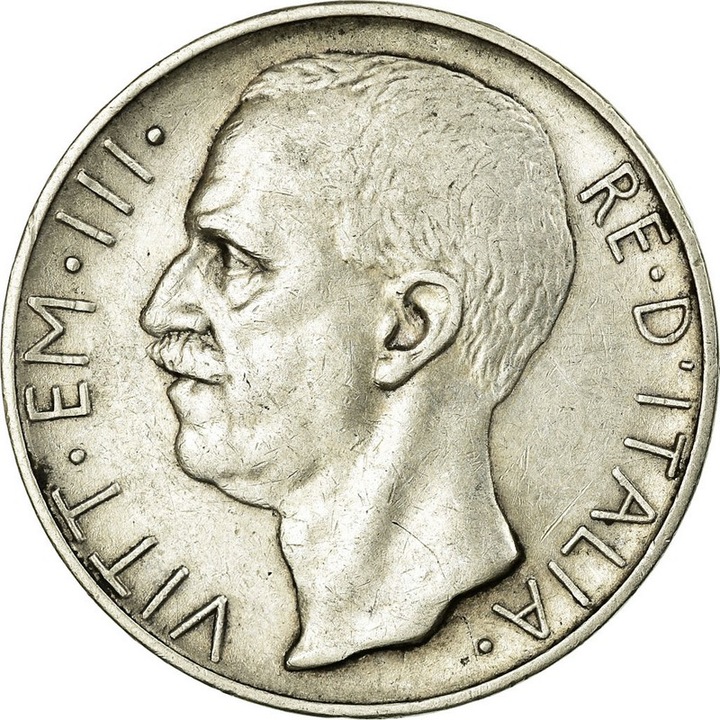 Moneda istorica din Argint - 10 lire Vittorio Emanuele III Italia