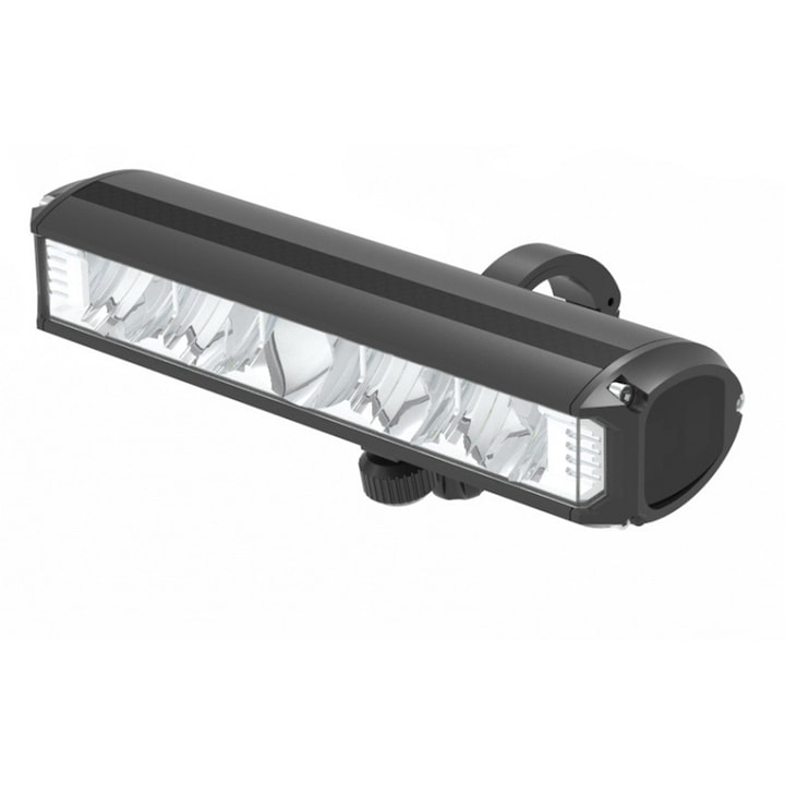 Far Bicicleta LED - Ultra-Luminos, 4000 mAh, 1400 lumeni, 5 moduri de lumina, Ideal pentru oras, Ciclism si aventuri off-road, Reincarcabil, Super rezistent la apa,Negru