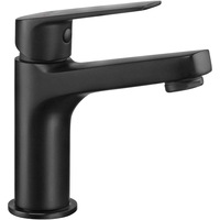 Baterie bucatarie Deante Jasmin Nero, monocomanda, cu aerator, cartus ceramic, furtunuri racordare incluse, Negru