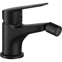 Baterie bideu Deante Jasmin Nero, monocomanda,cu aerator, cartus ceramic, furtunuri racordare incluse, Negru