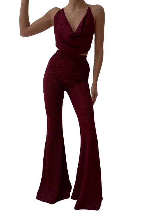 Compleu dama, WildFashion, Poliester, 2035, Visiniu