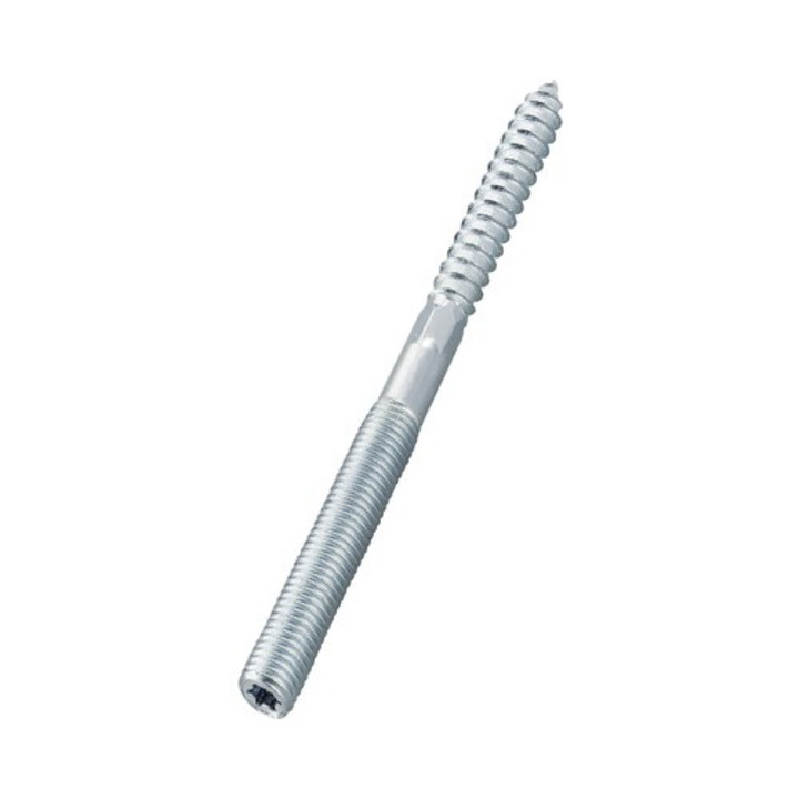 Prezoane Dublu Filetate Fischer Stst 8x120 Mm Otel Zincat, Cap Torx, Pentru Dibluri & Lemn, 100 Bucati
