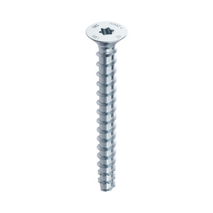 Holsuruburi Cu Fixare Directa In Beton Heco Multi-monti-plus F 7, 5x100 Mm Otel Zincat, 50 Bucati, Cap Inecat