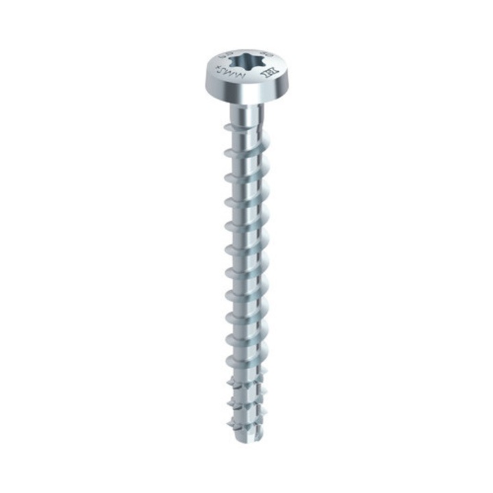 Holsuruburi Cu Fixare Directa In Beton Heco Multi-monti-plus P 6x30 Mm Otel Zincat, 200 Bucati, Cap Bombat