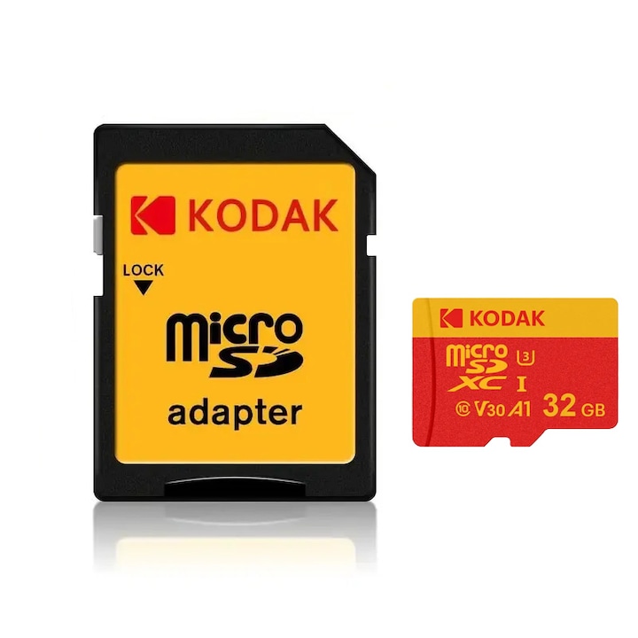 Карта памет, microSD Kodak 32GB, 100/80 MB/s, A1 C10 V30 UHS-1 U3