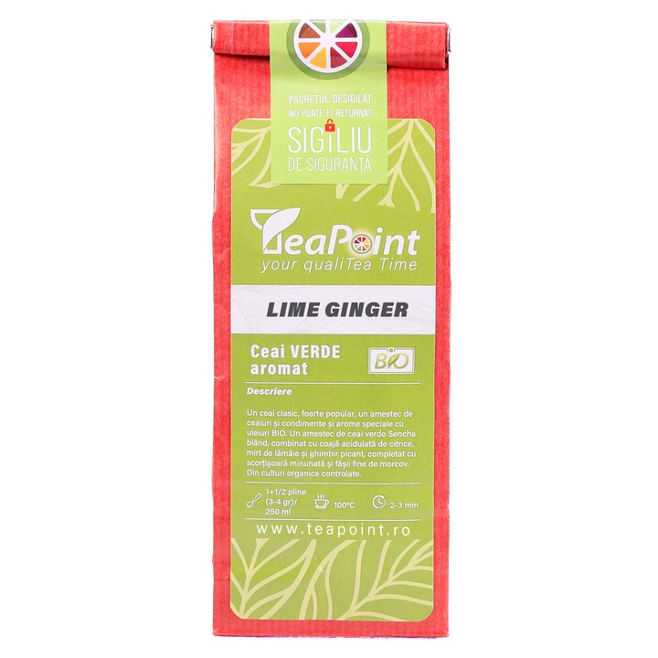 Ceai verde, condimente, Lime Ginger BiO, Tea Point 100 g