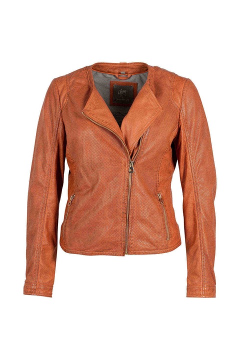 Geaca de Piele Dama Gipsy Portocalie Sinja
