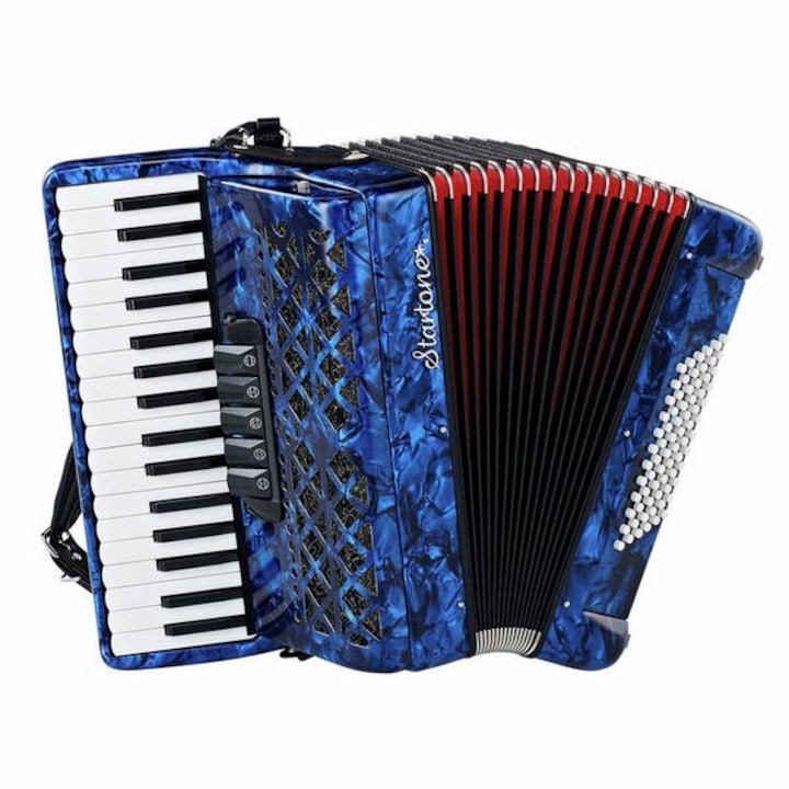 Acordeon 72 basi albastru Startone Piano Blue MKII