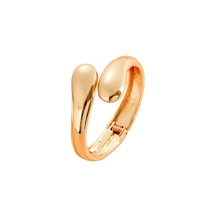 Bratara aurie, forma abstracta, Diametru: 6 cm, Patry C8