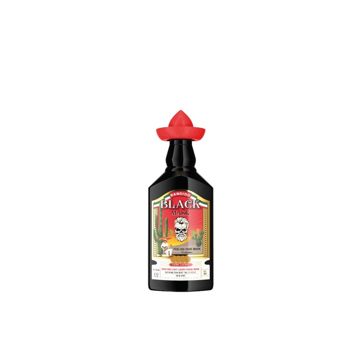 Masca de fata neagra Bandido, profesionala, pentru indepartarea punctelor negre, tip peeling, 250 ml