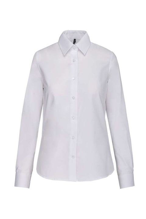 Camasa Oxford cu maneci lungi pentru femei - KA534, Alb