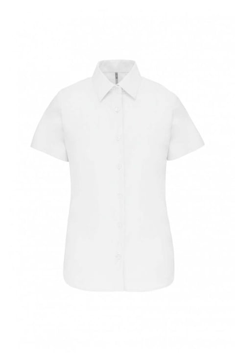 Camasa Oxford cu maneci scurte pentru femei - KA536, Alb