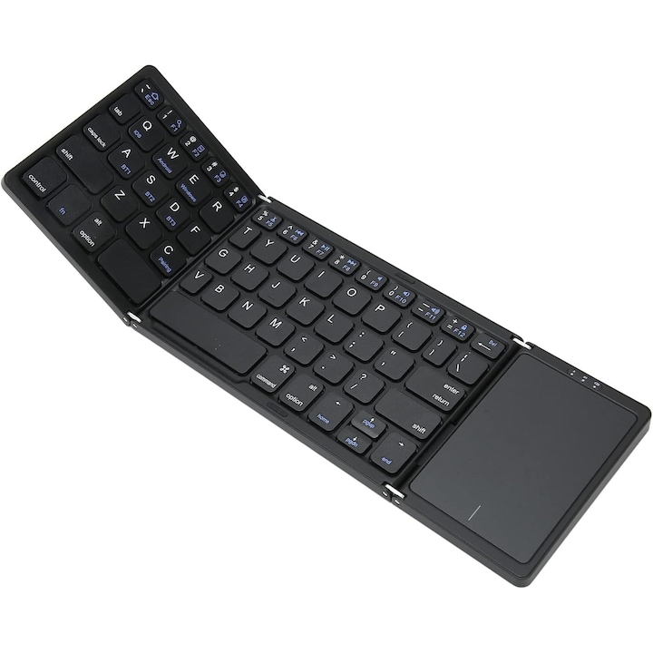 Mini tastatura BT Farrot B033 portabila reincarcabila, pliabila, pentru iPad, telefon mobil, desktop, laptop, gri