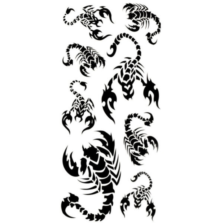Tatuaj temporar, Flash Tattoos Romania, Scorpions, rezistent la apa, aplicare rapida, 19 x 9 cm