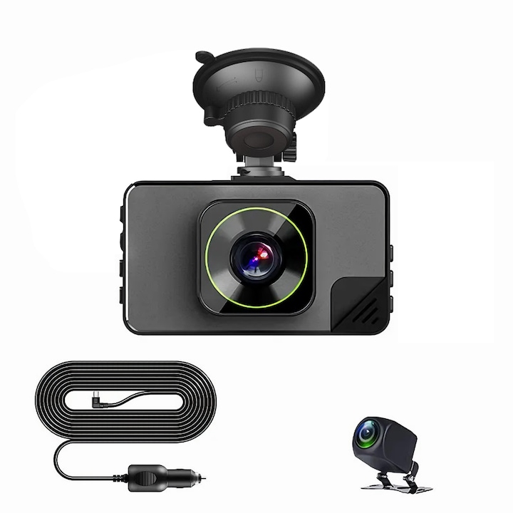 Camera Auto DVR 4K/2K/1080p si Camera Spate 1080p cu Conectivitate Wi-Fi, G-Senzor, Mod Parcare, Inregistrare in Bucla, UNLINES