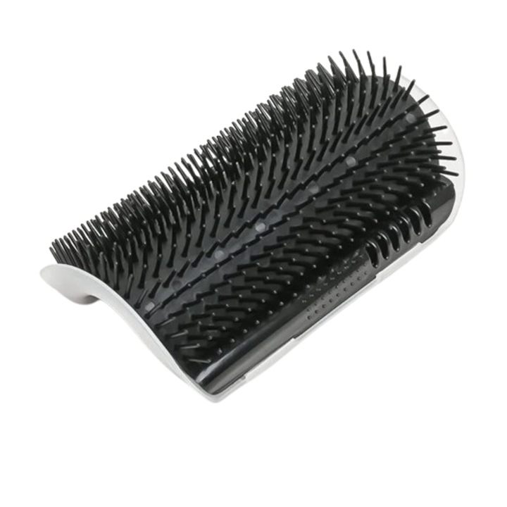 Perie Pisici Suport Montabil Colt Mobilier Negru Autogrooming