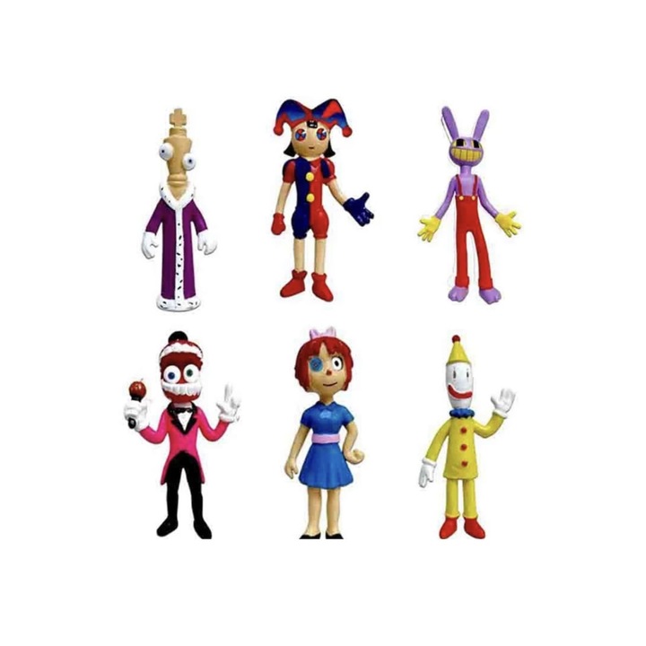 Комплект от 6 фигурки Digital Circus, Mystery Box, Tnagora®, 10 см