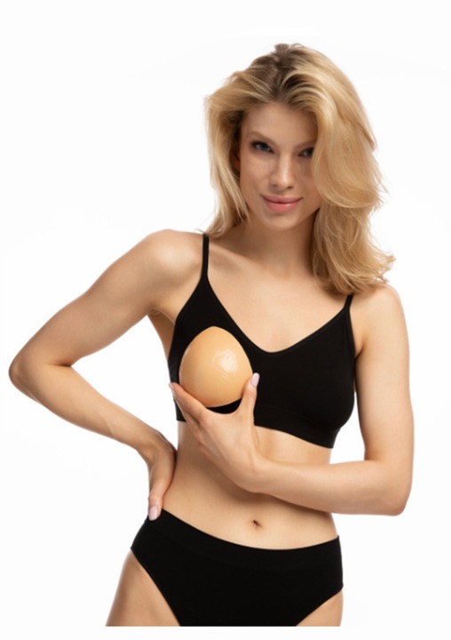 Insertii pentru sutien din spuma cu strat adeziv, Julimex, Negru