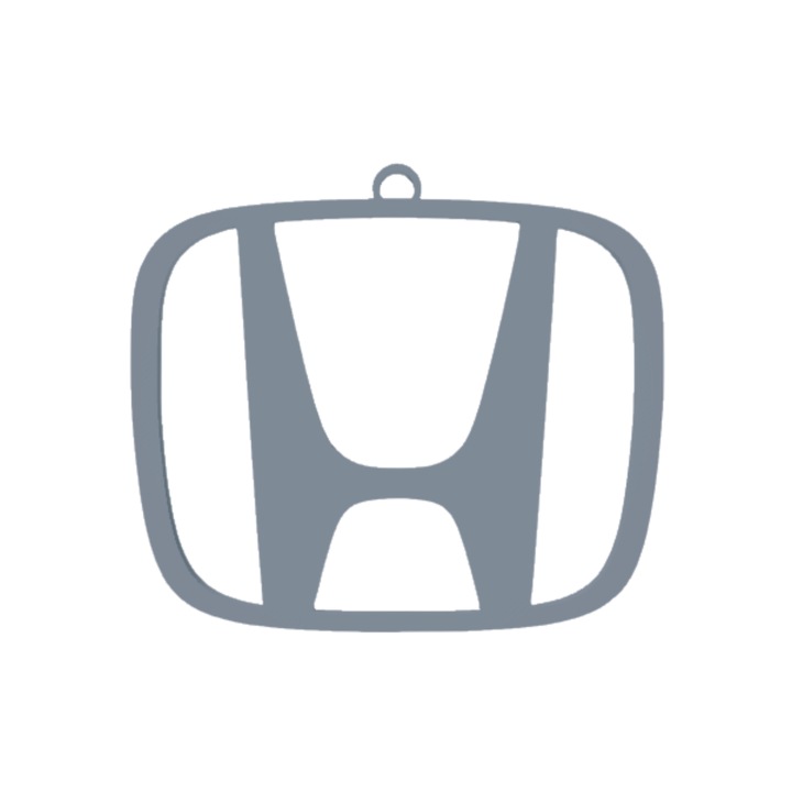 Kulcstartó, "HONDA", 53X 60 mm ezüst