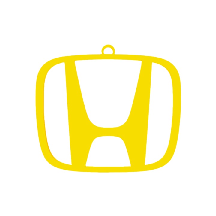 Breloc chei, "HONDA", 53X 60 mm galben