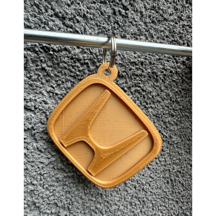 Breloc chei, "HONDA", 47X 50 mm auriu