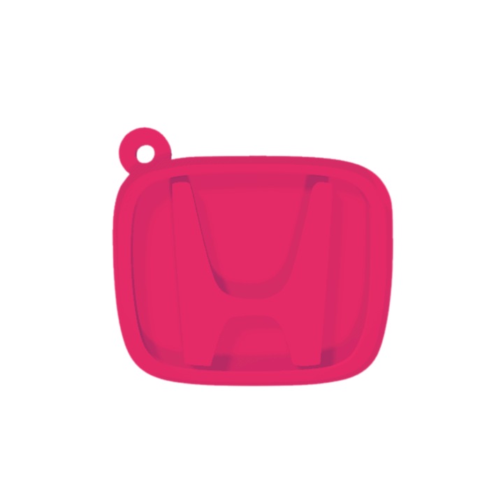 Breloc chei, "HONDA", 47X 50 mm roz zmeuriu