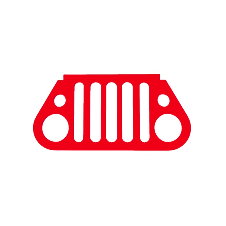 Breloc chei, "JEEP", 30X 60 mm rosu