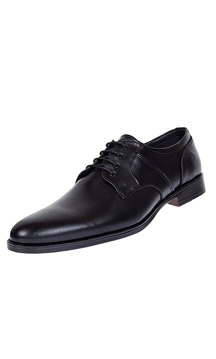 Pantofi barbati eleganti din piele naturala Negru - GKR80N Marimea 43