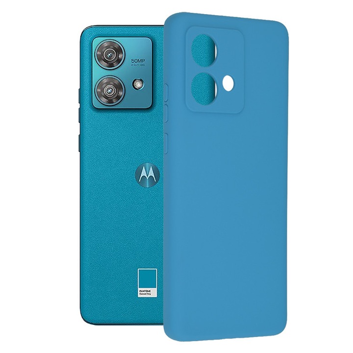 Калъф Techsuit Soft Edge за Motorola Edge 40 Neo, Силиконов, Светлосин